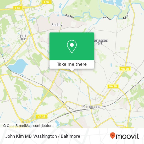 Mapa de John Kim MD, 8644 Sudley Rd