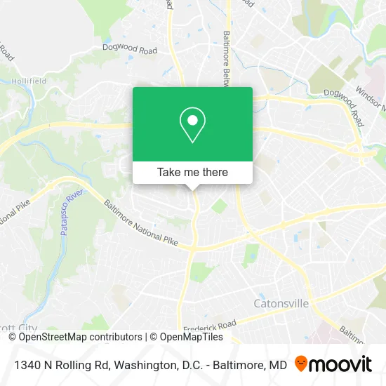 1340 N Rolling Rd map