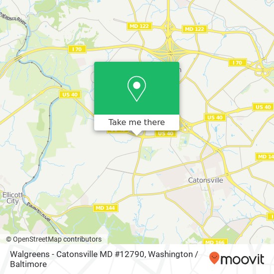 Walgreens - Catonsville MD #12790 map