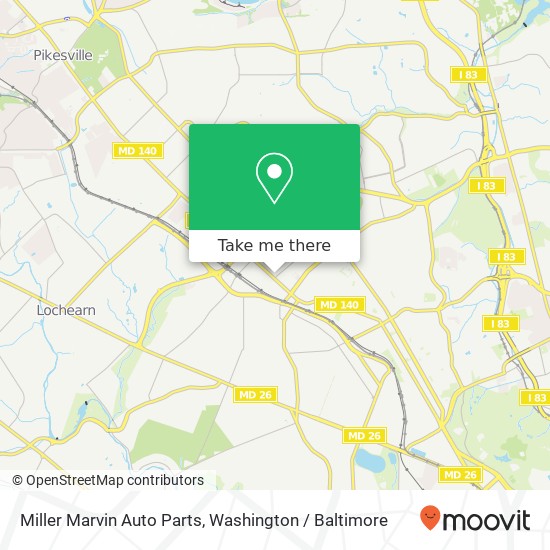 Miller Marvin Auto Parts, 5301 Reisterstown Rd map