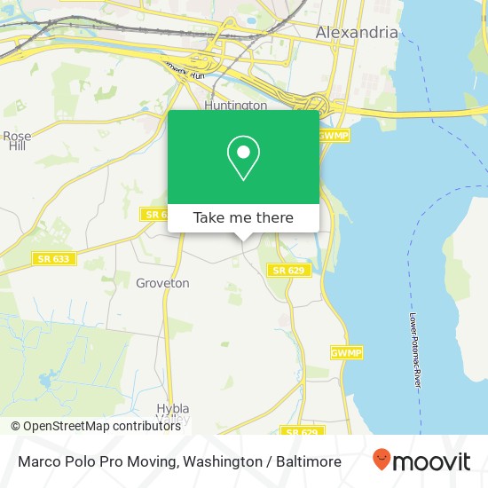 Mapa de Marco Polo Pro Moving, 6622 Cavalier Dr