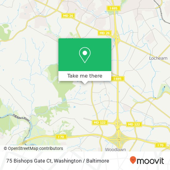 75 Bishops Gate Ct, Windsor Mill, MD 21244 map