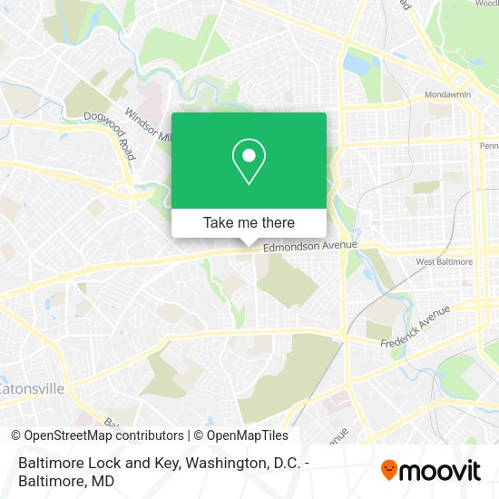 Baltimore Lock and Key map
