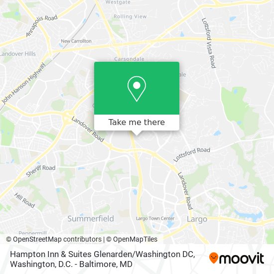 Mapa de Hampton Inn & Suites Glenarden / Washington DC