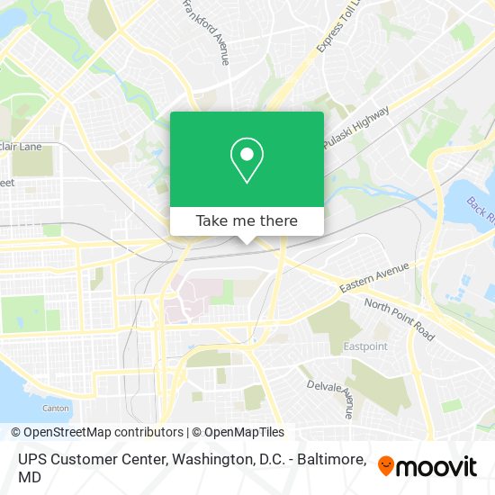 UPS Customer Center map