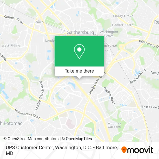 Mapa de UPS Customer Center