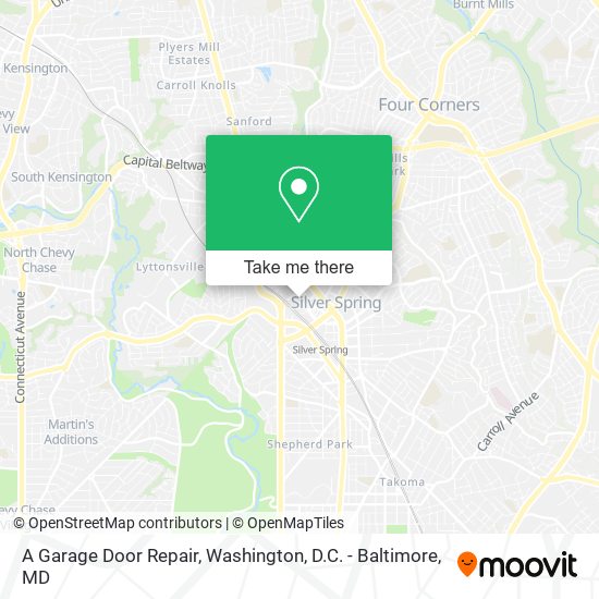 A Garage Door Repair map