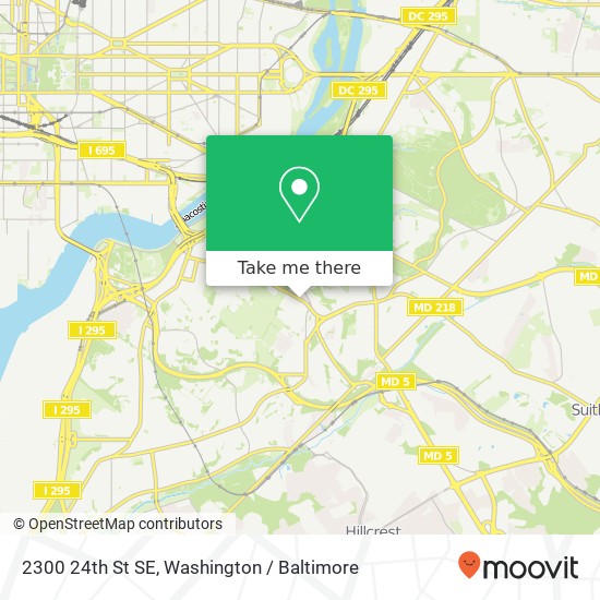 Mapa de 2300 24th St SE, Washington, DC 20020