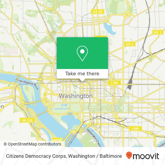 Mapa de Citizens Democracy Corps, 1400 I St NW