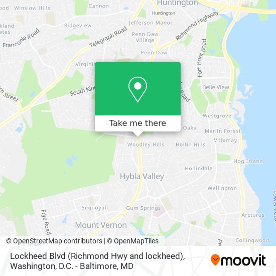 Mapa de Lockheed Blvd (Richmond Hwy and lockheed)