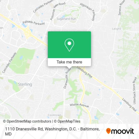 Mapa de 1110 Dranesville Rd