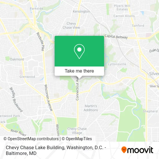 Chevy Chase Lake Building map