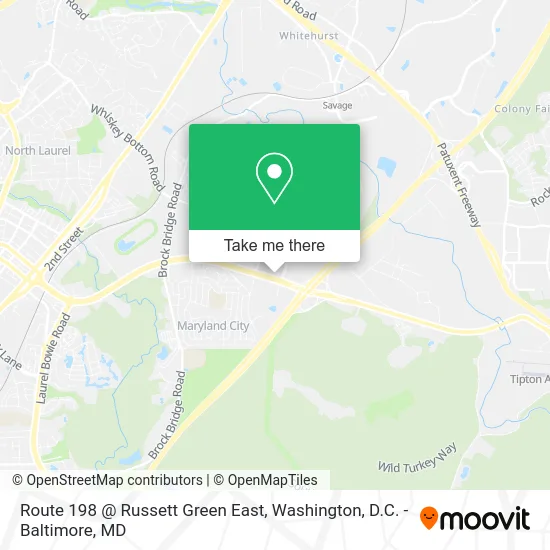 Route 198 @ Russett Green East map