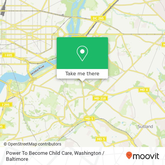 Mapa de Power To Become Child Care, 3200 S St SE
