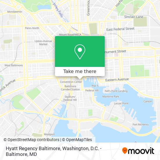 Mapa de Hyatt Regency Baltimore