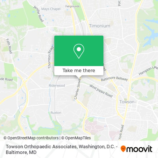 Mapa de Towson Orthopaedic Associates