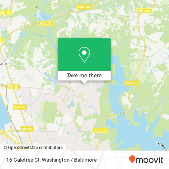Mapa de 16 Galetree Ct, Cockeysville, MD 21030