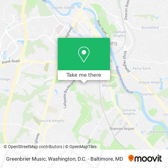 Mapa de Greenbrier Music