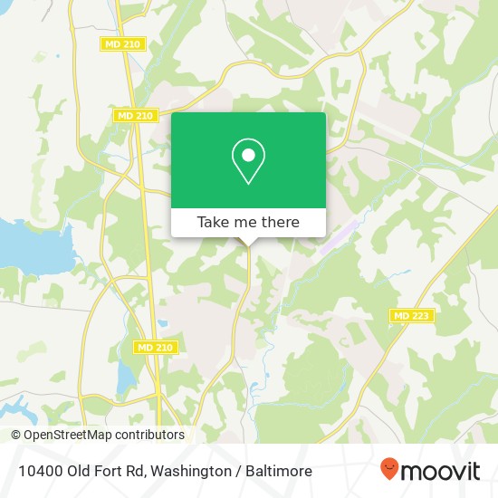 Mapa de 10400 Old Fort Rd, Fort Washington, MD 20744