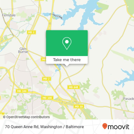 70 Queen Anne Rd, Glen Burnie, MD 21060 map