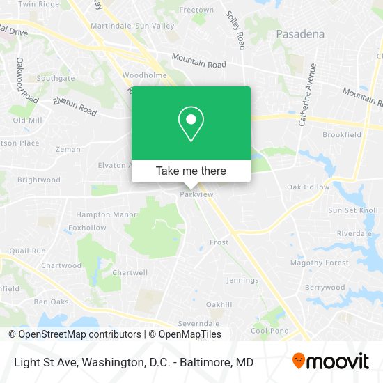 Light St Ave map