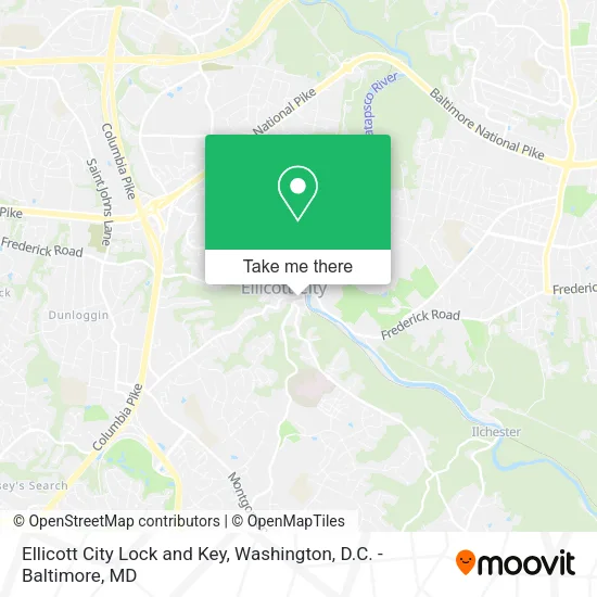 Mapa de Ellicott City Lock and Key