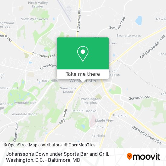 Johansson's Down under Sports Bar and Grill map