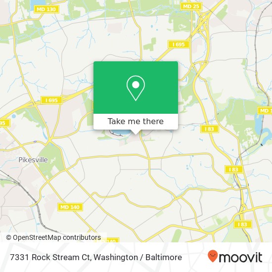 7331 Rock Stream Ct, Baltimore, MD 21209 map