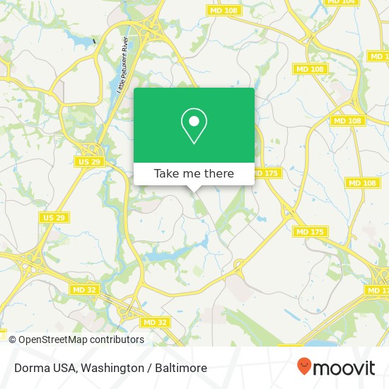 Mapa de Dorma USA, 6440 Oakland Mills Rd