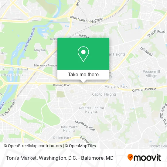 Toni's Market map