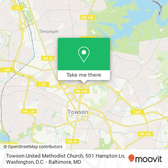 Towson United Methodist Church, 501 Hampton Ln map