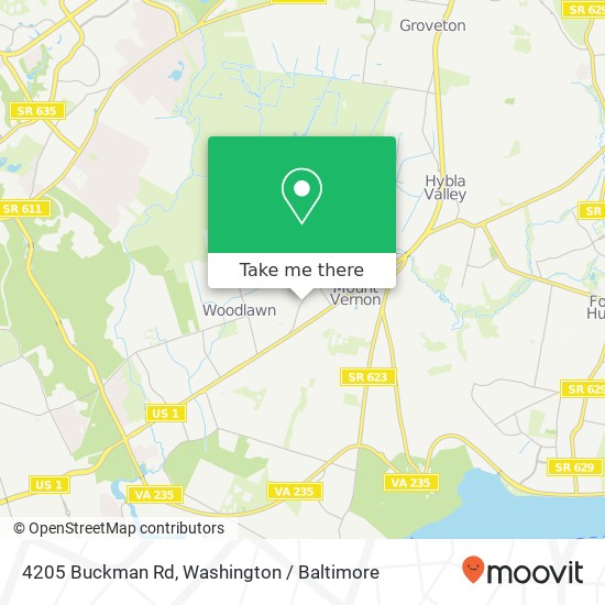 Mapa de 4205 Buckman Rd, Alexandria, VA 22309