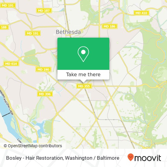 Mapa de Bosley - Hair Restoration, 5425 Wisconsin Ave