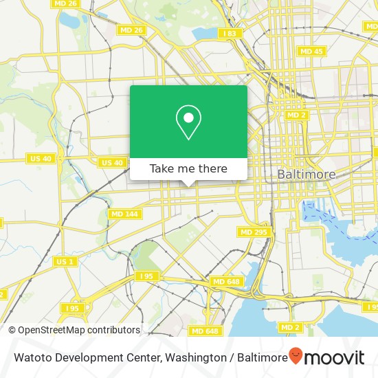 Mapa de Watoto Development Center, 1413 W Baltimore St