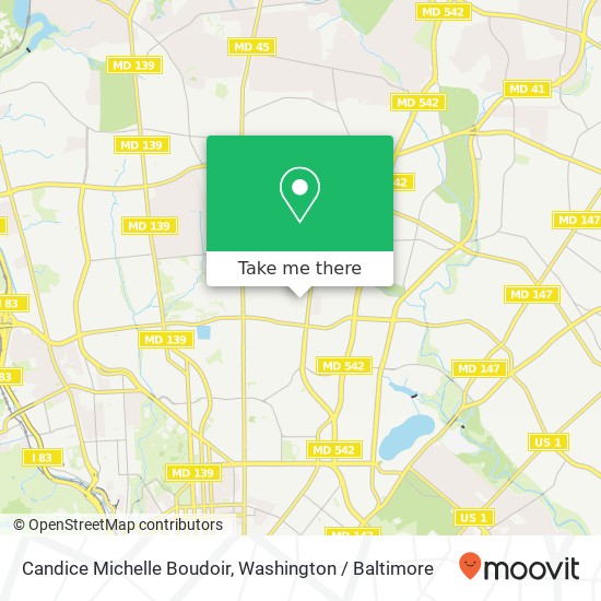Mapa de Candice Michelle Boudoir, 1101 Winston Ave