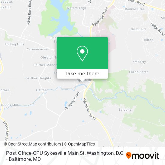 Mapa de Post Office-CPU Sykesville Main St