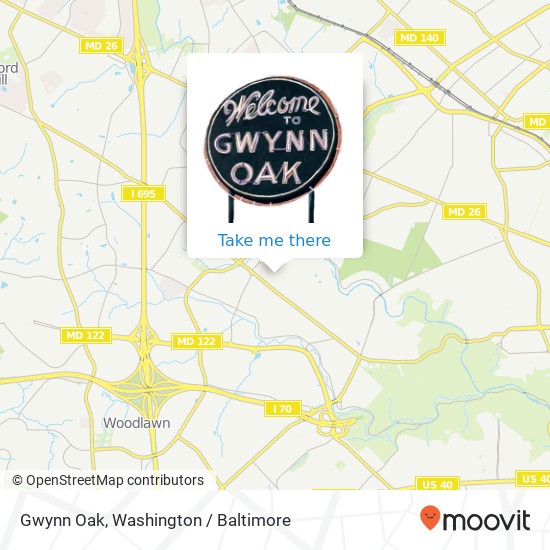 Mapa de Gwynn Oak