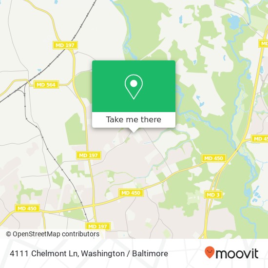 Mapa de 4111 Chelmont Ln, Bowie, MD 20715