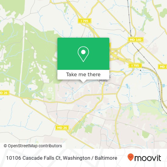 10106 Cascade Falls Ct, Owings Mills, MD 21117 map