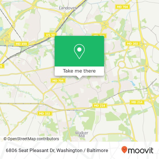 Mapa de 6806 Seat Pleasant Dr, Capitol Heights, MD 20743