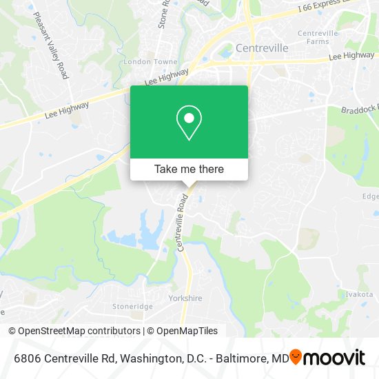 6806 Centreville Rd map