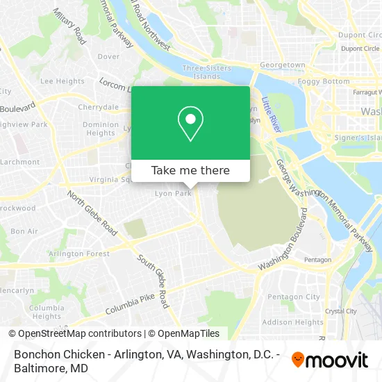 Mapa de Bonchon Chicken - Arlington, VA