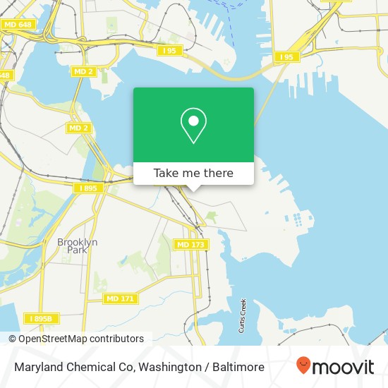 Mapa de Maryland Chemical Co, 3310 Childs St