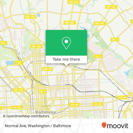 Normal Ave, Baltimore (BALTIMORE), MD 21218 map