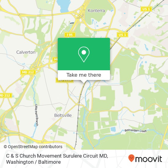 Mapa de C & S Church Movement Surulere Circuit MD, 11600 Baltimore Ave