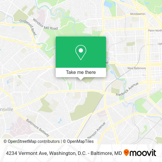 4234 Vermont Ave map