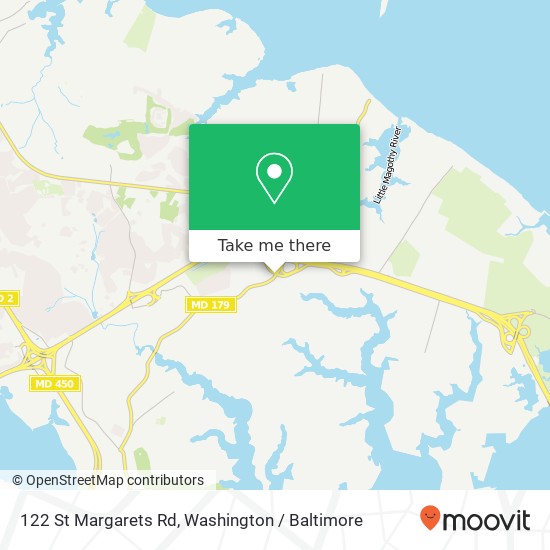 Mapa de 122 St Margarets Rd, Annapolis, MD 21409