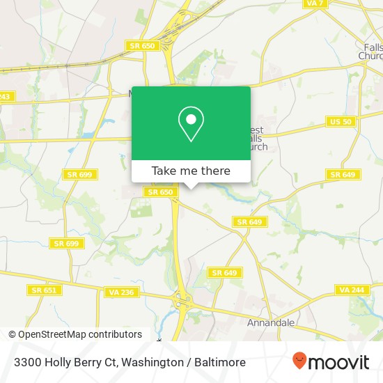 3300 Holly Berry Ct, Falls Church, VA 22042 map