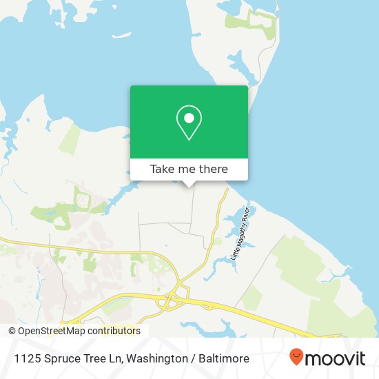 Mapa de 1125 Spruce Tree Ln, Annapolis, MD 21409