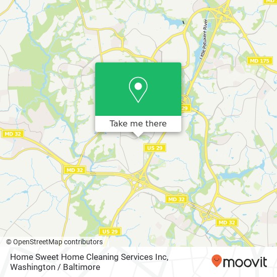 Mapa de Home Sweet Home Cleaning Services Inc, 10352 Blue Arrow Ct